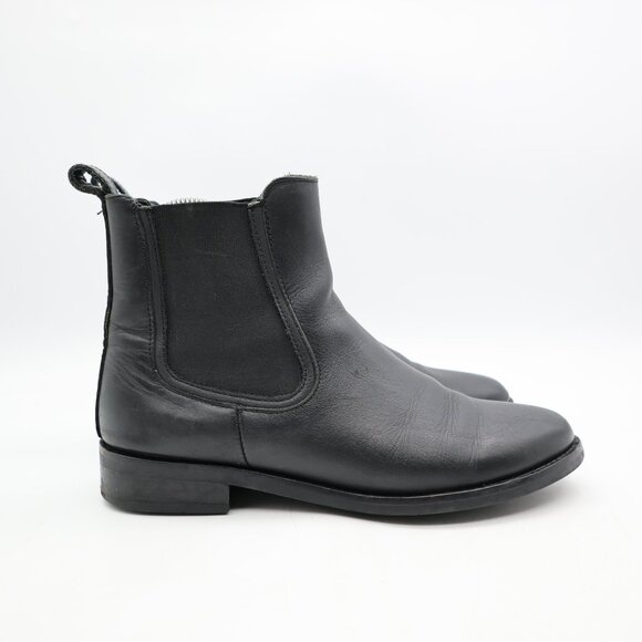 Thursday  Everyday Boots Duchess Chelsea Women's 7.5 Black Leather Boots Pull On - Picture 1 of 9